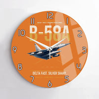 Thumbnail for B-58A Hustler design on orange no frame wall clock
