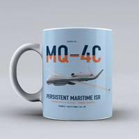 Thumbnail for MQ-4C Triton IFC-4 design on light blue ceramic mug, double-side print
