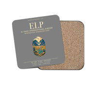 Thumbnail for El Paso International Airport (ELP) design on gray 1 piece coaster