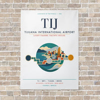Thumbnail for Tijuana International Airport TIJ vertical canvas print - no frame - white background