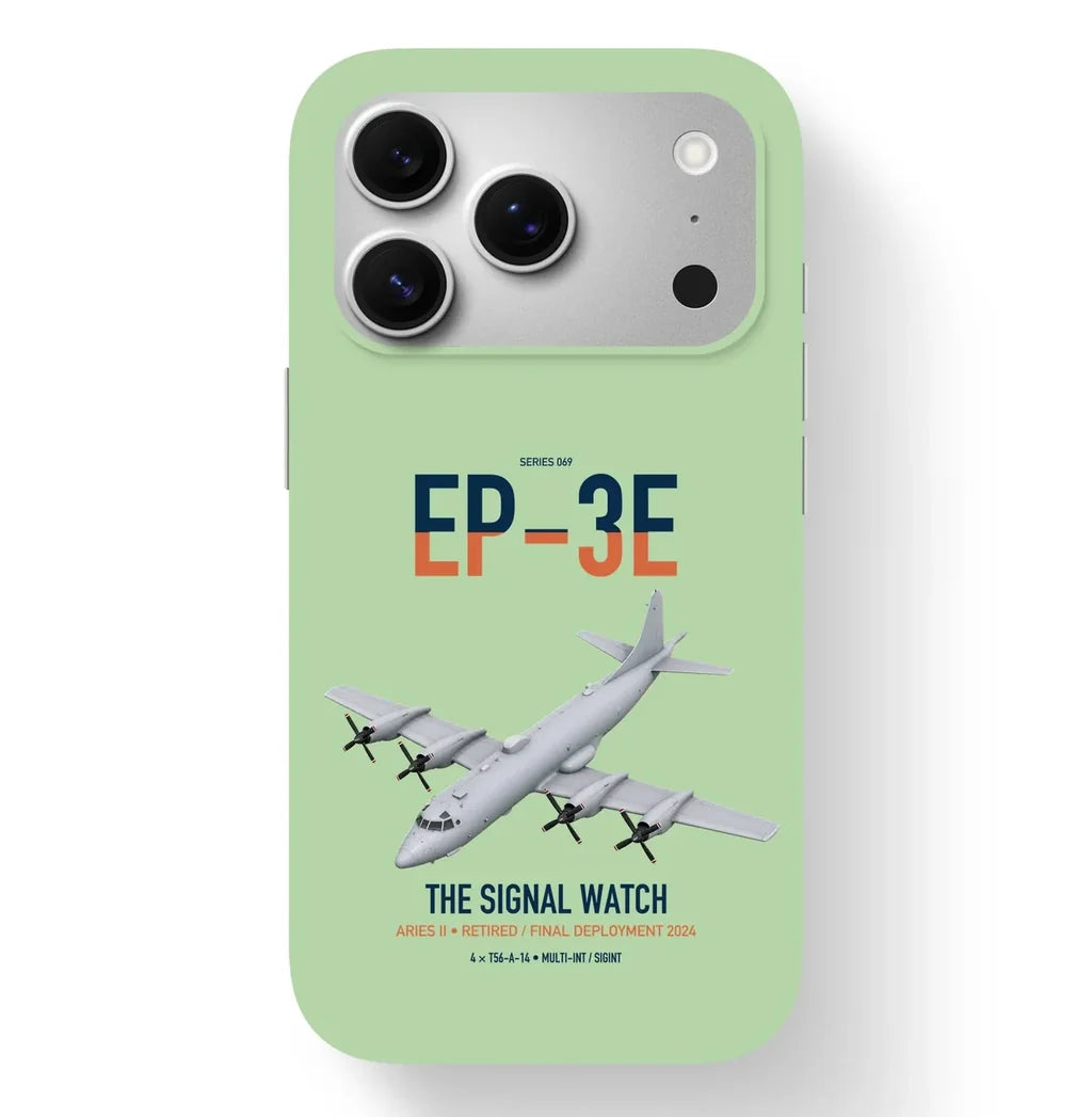 EP-3E ARIES II design on light green magsafe iphone case, for iPhone 17 Pro