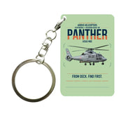 Thumbnail for Airbus Helicopters AS565 MBe Panther design on light green designed key chain, double-side print