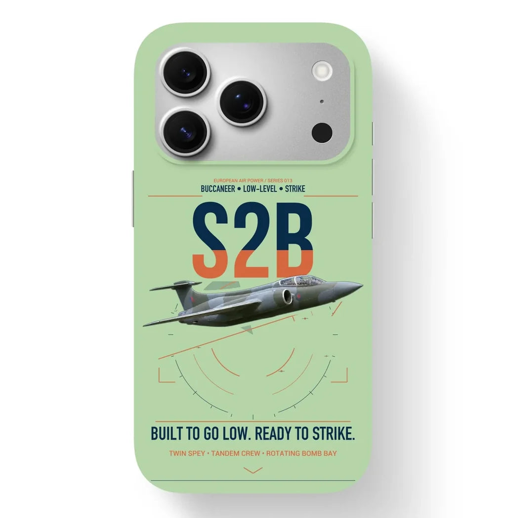 Blackburn Buccaneer S2B design on light green magsafe iphone case, for iPhone 17 Pro