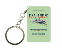 Thumbnail for F A-18E F Buddy Tanker design on light green designed key chain, double-side print