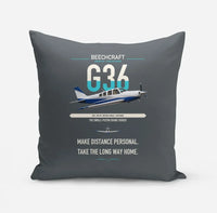 Thumbnail for Beechcraft Bonanza G36 design on gray pillow