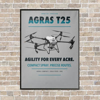 Thumbnail for DJI Agras T25 vertical canvas print - framed - light gray background