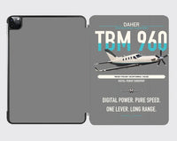 Thumbnail for Daher TBM 960 design on gray ipad tablet case