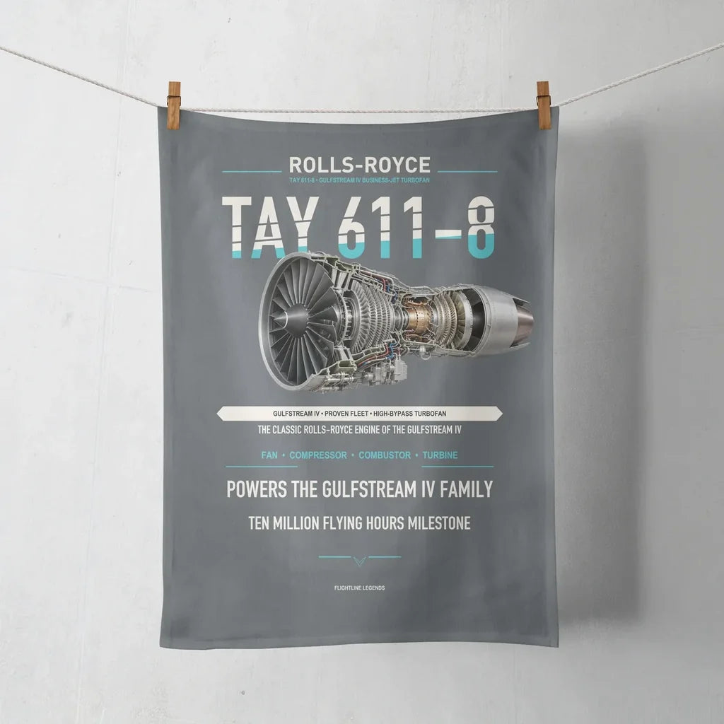 TAY 611-8 design on gray towel