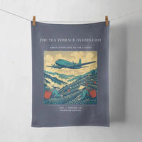 Thumbnail for VINTAGE G4342 - The Tea Terrace Overflight - Designed Towels design on navyblue
