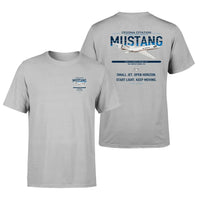 Thumbnail for Cessna Citation Mustang design on light gray double-side t-shirt, double-side print