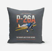 Thumbnail for Boeing P-26A Peashooter design on gray pillow
