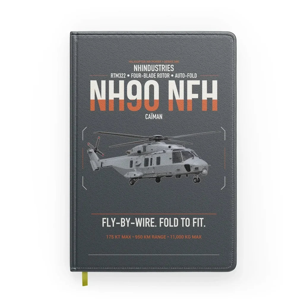 NHIndustries NH90 NFH Caïman design on gray notebook