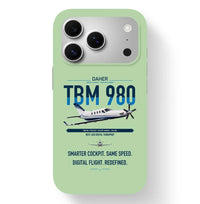 Thumbnail for Daher TBM 980 design on light green magsafe iphone case, for iPhone 17 Pro