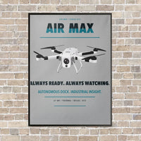Thumbnail for Percepto Air Max vertical canvas print - framed - light gray background