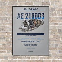 Thumbnail for AE 2100D3 vertical canvas print - framed - light gray background