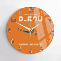 Thumbnail for B-52H Stratofortress design on orange no frame wall clock