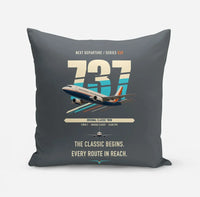 Thumbnail for Boeing 737-300 Classic design on gray pillow