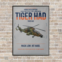 Thumbnail for Airbus Helicopters Tiger HAD vertical canvas print - framed - light gray background