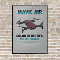 Thumbnail for DJI Mavic Air vertical canvas print - framed - light gray background