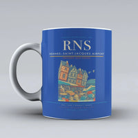 Thumbnail for Rennes–Saint-Jacques Airport (RNS) airport code design on blue ceramic mug