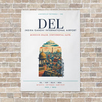 Thumbnail for Indira Gandhi International Airport Delhi DEL vertical canvas print - no frame - white background
