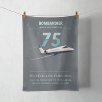 Thumbnail for Bombardier Learjet 75 Liberty design on gray towel