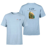 Thumbnail for Gazipasa-Alanya Airport (GZP) design printed on light blue double-side t-shirt
