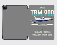 Thumbnail for Daher TBM 900 design on gray ipad tablet case