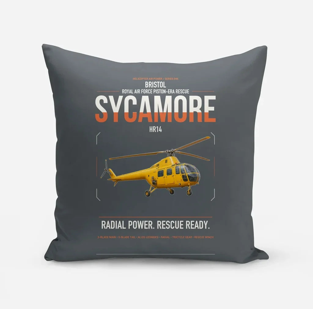 Bristol Sycamore HR14 design on gray pillow