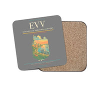 Thumbnail for Evansville Regional Airport (EVV) design on gray 1 piece coaster