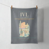 Thumbnail for Ivalo Airport (IVL) design on gray towel
