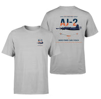 Thumbnail for AJ-2 Savage Tanker design on light gray double-side t-shirt, double-side print