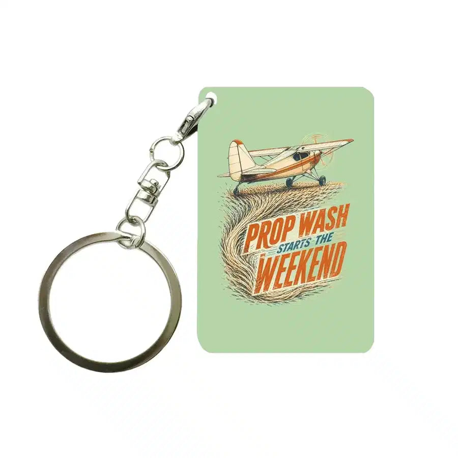 SIGNAL 647 - Prop Wash Starts The Weekend - Key Chain design on light green key chain