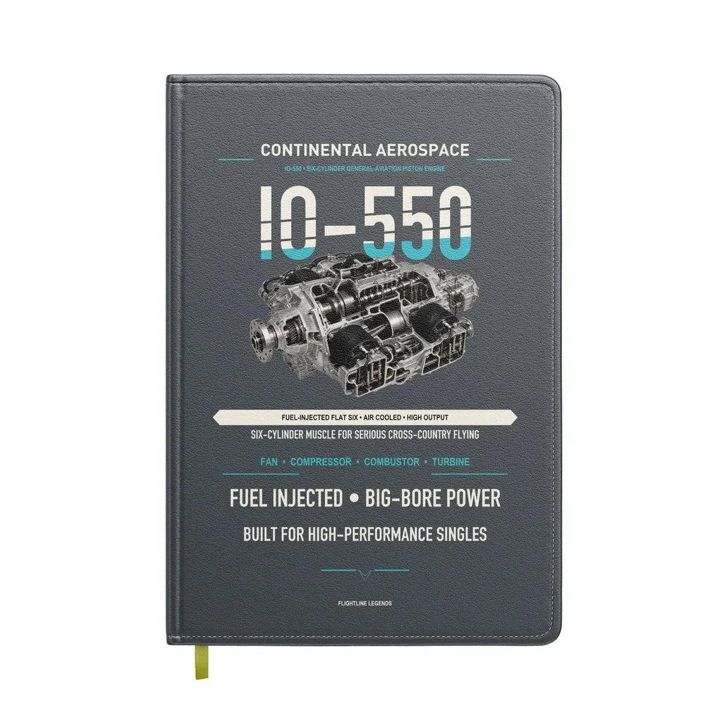IO-550 design on gray notebook
