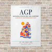 Thumbnail for Malaga-Costa del Sol Airport AGP vertical canvas print - no frame - white background