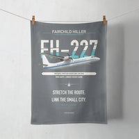 Thumbnail for Fairchild Hiller FH-227B design on gray towel
