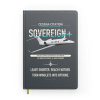 Thumbnail for Cessna Citation Sovereign+ design on gray notebook