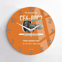 Thumbnail for CF6-80C2 design on orange no frame wall clock