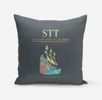 Thumbnail for Cyril E. King Airport (STT) design on gray pillow