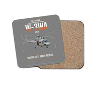 Thumbnail for PZL-Świdnik W-3WA Sokół design on gray 1 piece coaster
