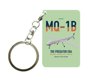 Thumbnail for MQ-1B Predator design on light green designed key chain, double-side print