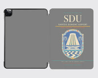 Thumbnail for Santos Dumont Airport (SDU) design on gray ipad tablet case