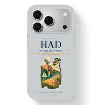 Thumbnail for Halmstad Airport (HAD) design on light gray iPhone 17 Pro MagSafe case