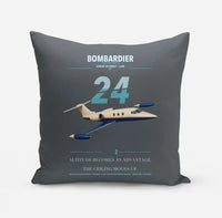 Thumbnail for Bombardier Learjet 24 design on gray pillow
