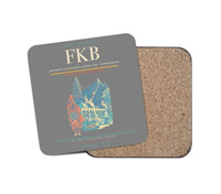 Thumbnail for Karlsruhe–Baden-Baden Airport (FKB) design on gray 1 piece coaster