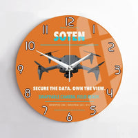 Thumbnail for ACSL SOTEN design on orange no frame wall clock