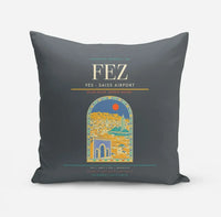 Thumbnail for Fes (FEZ) design on gray pillow