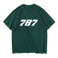 Thumbnail for 787 Flat Text Designed Relax Fit T-Shirts - view 11