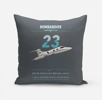 Thumbnail for Bombardier Learjet 23 design on gray pillow