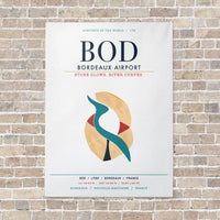 Thumbnail for Bordeaux Airport BOD vertical canvas print - no frame - white background